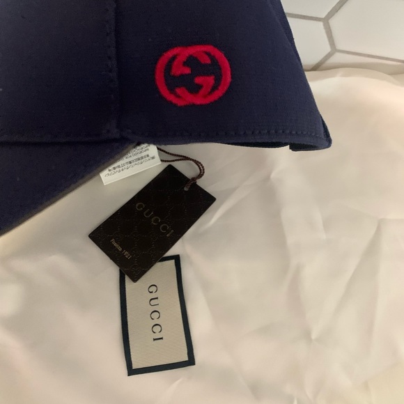 Gucci Hat Bas Pafod Baseball Cap Blue - Picture 2 of 4